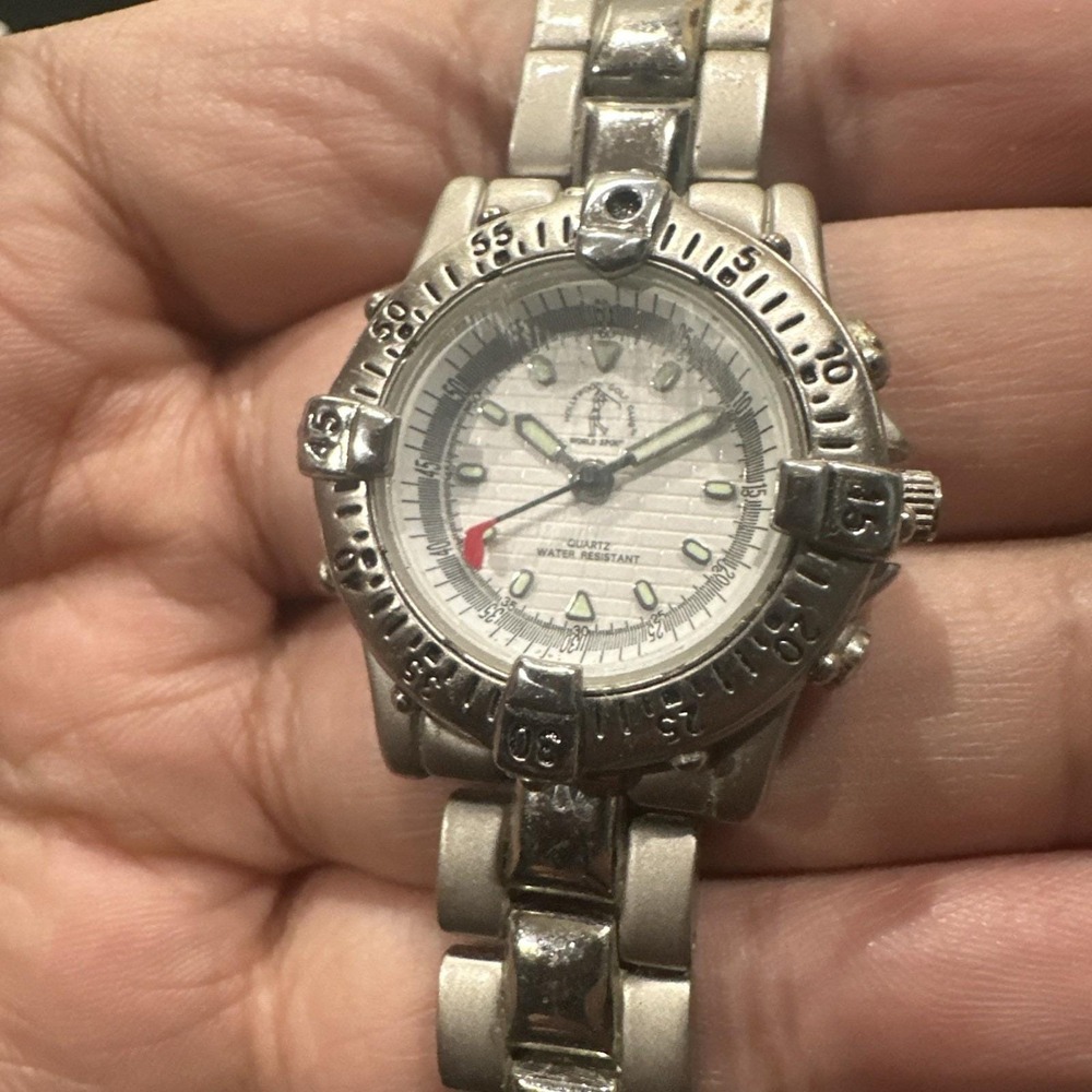Working Hollywood‎ Golf Club Sports 28mm Silver Womens Watch New Battery Fit 6in